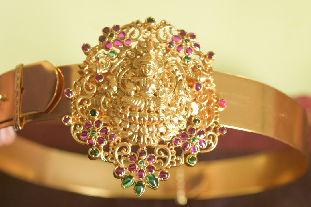 Belt with Pendant Model - Lakshmi with Flower