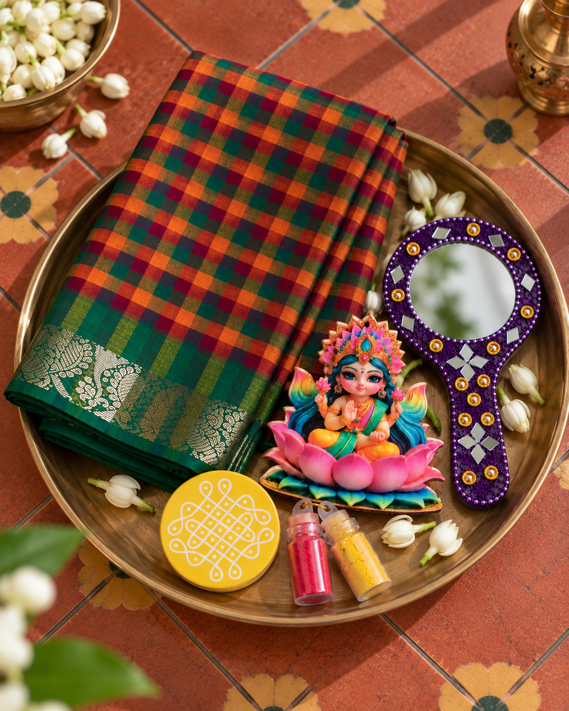 Madras Kattam Blouse Piece Combo