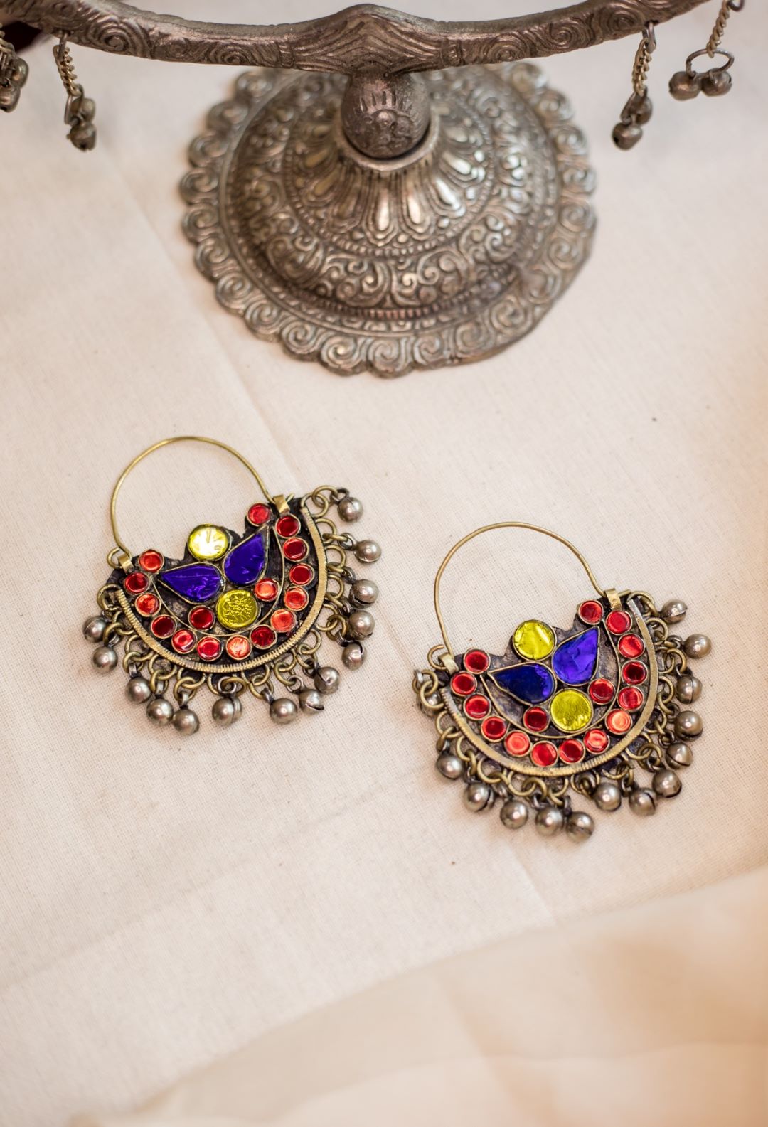 Silver Finish chandbali without Maatal-29(B)