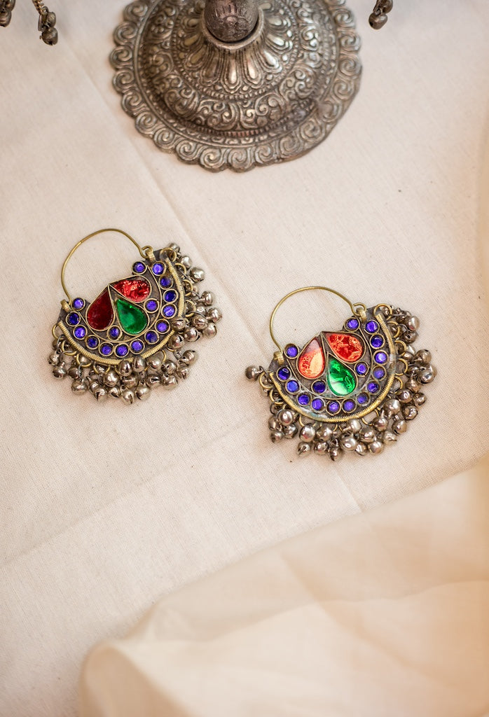 Silver Finish chandbali without Maatal-29(C)