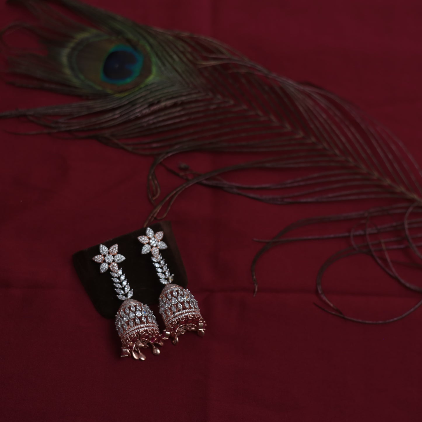 Rose Gold Finish jhumka 09(B)