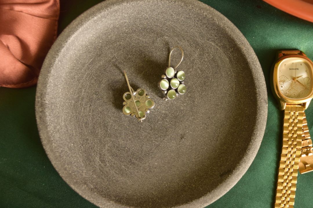 Oxidised Hook Drop Flower Small Model 2-60C