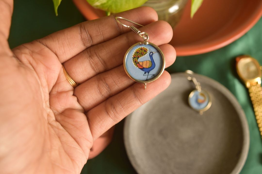 Handpainted Hook Drop - Peacock-67A