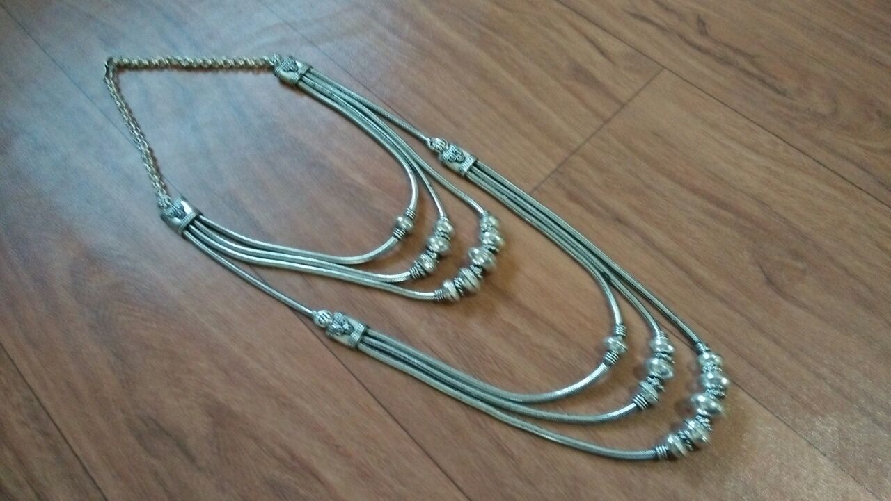 Silver Finish 6 Layered beads
