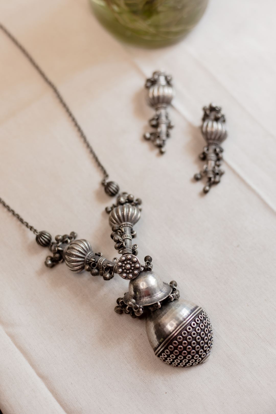 Silver Finish chain with gadai pendant