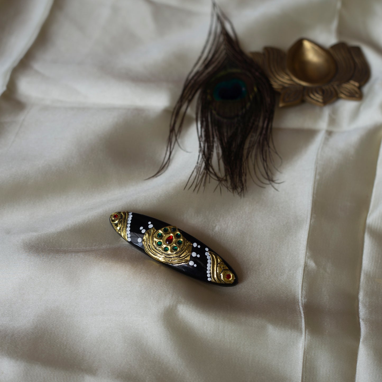 Handpainted Tanjore Hair Clip - #27