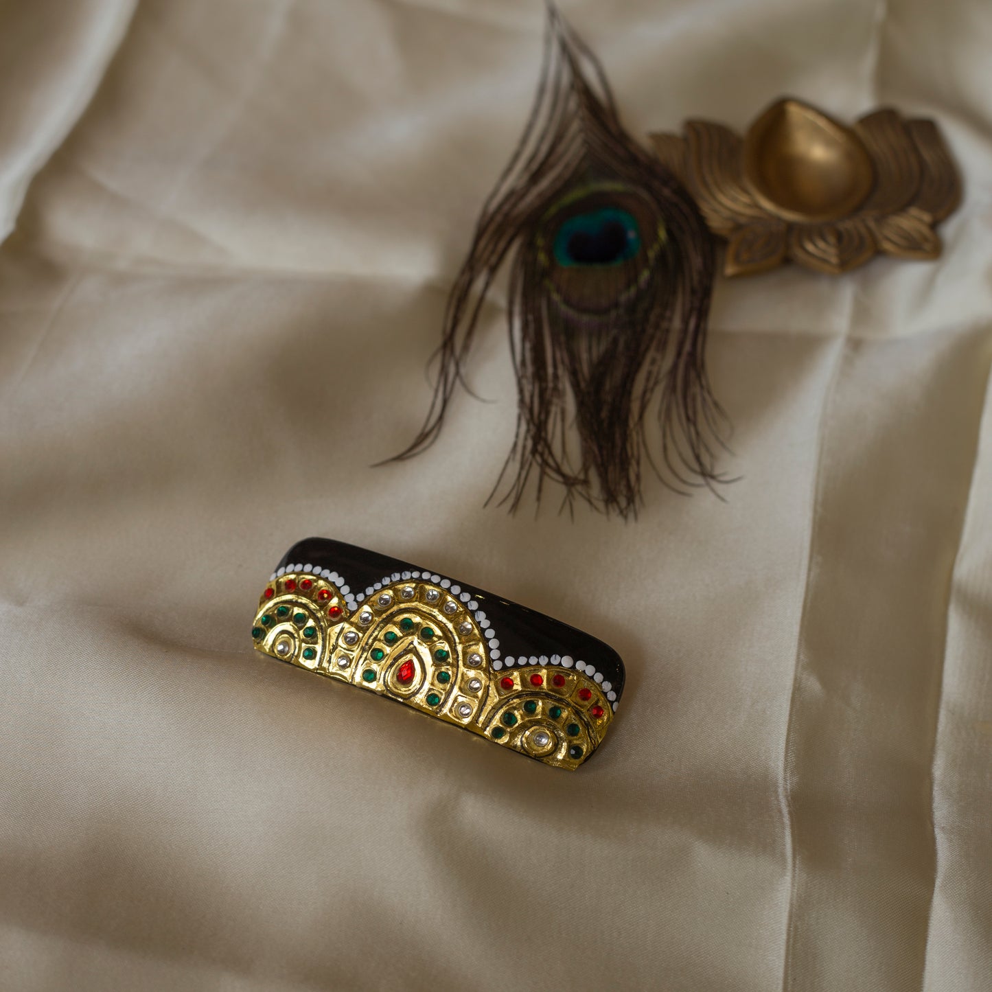 Handpainted Tanjore Hair Clip - #30