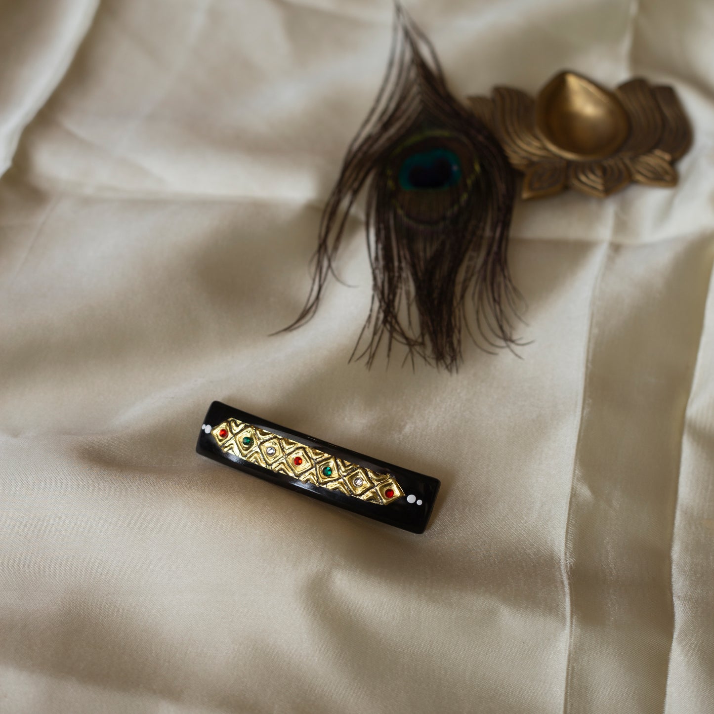 Handpainted Tanjore Hair Clip - #31