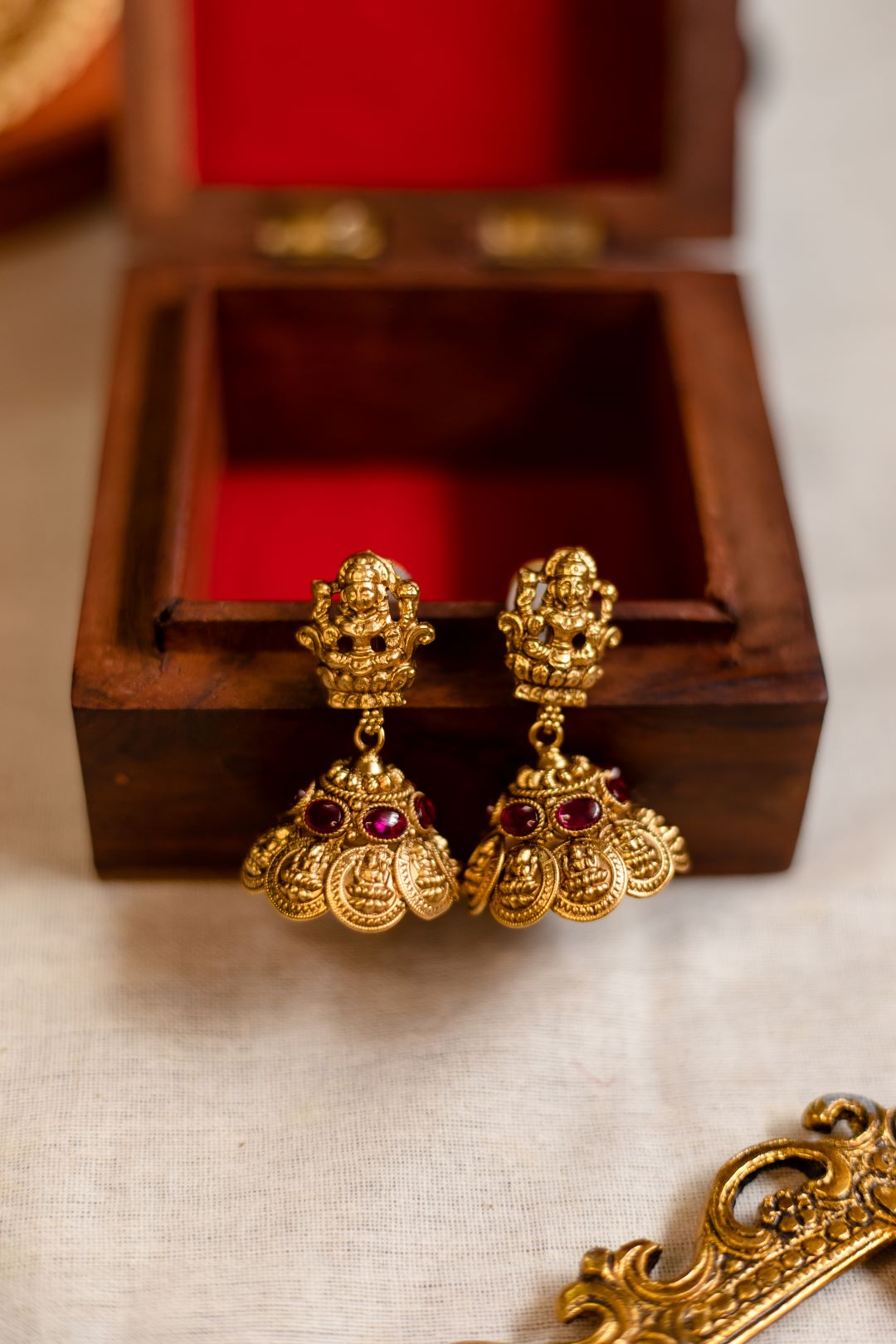 3 layared big Lakshmi Dollar Haram With Jhumka