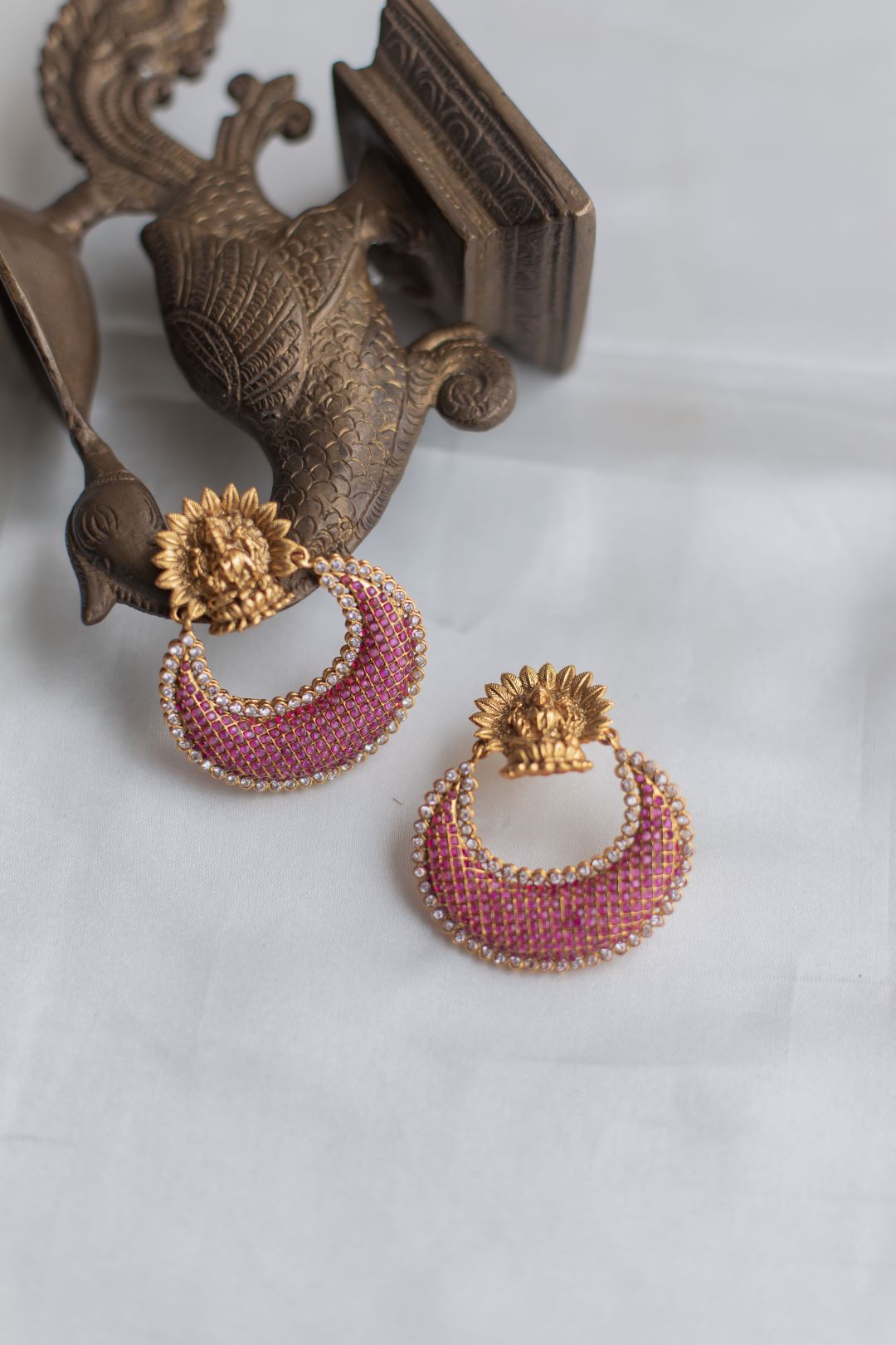 Matte finish lakshmi & Ruby Bali