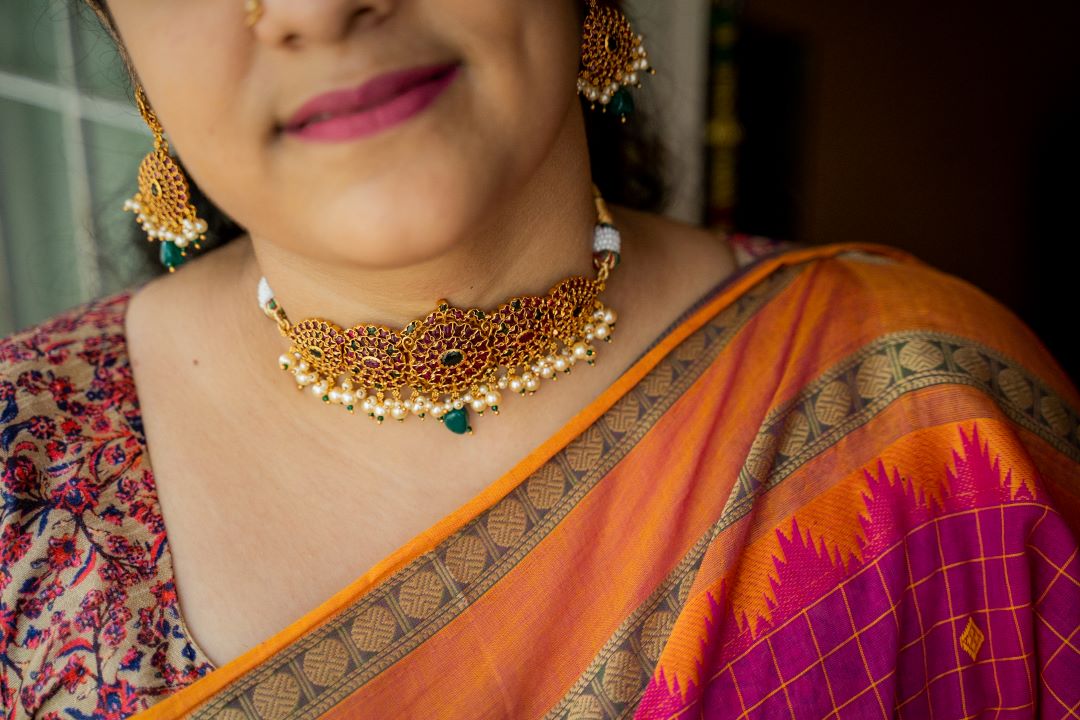 Matte Finish multiple Chakri Choker