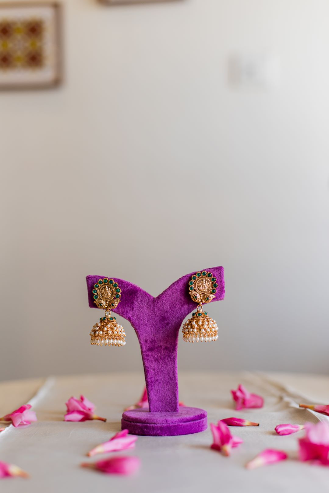 Lakshmi coin,tiny mango high neck bridal chocker-G
