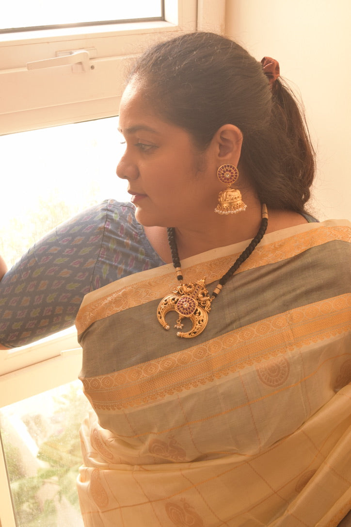 Elephant jhumka with round stud