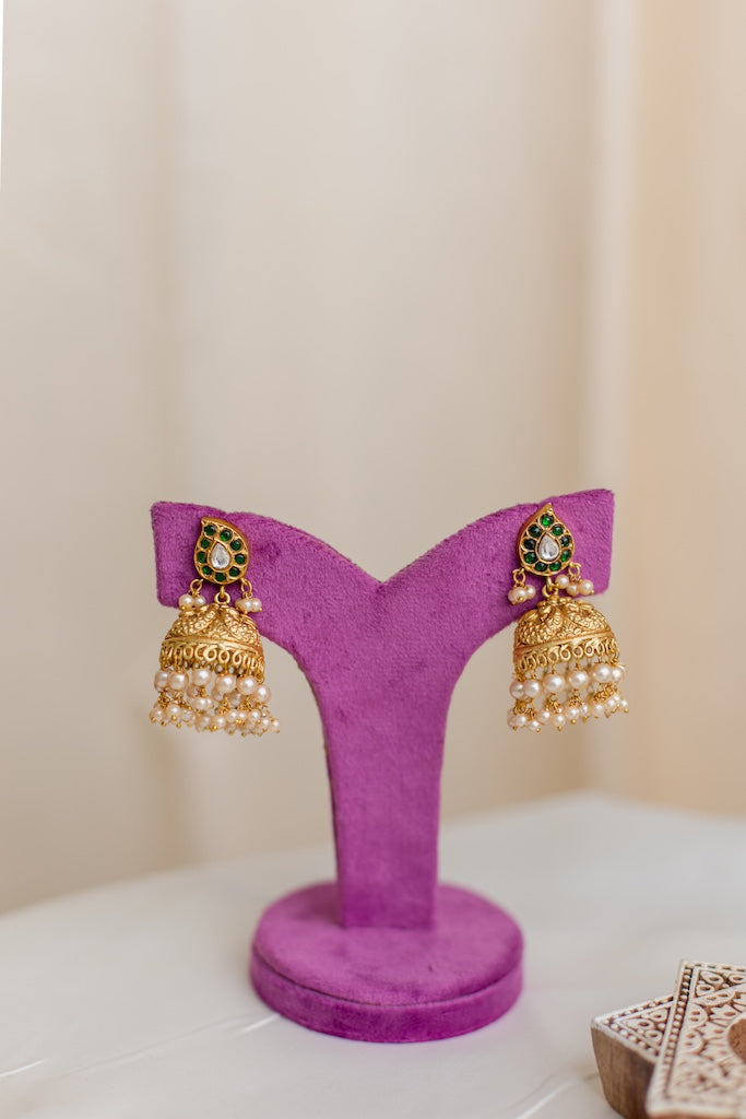 Mango stud peacock jhumka- 6A