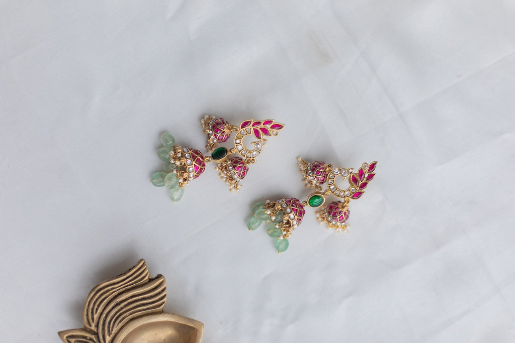 Peacock multilayer jhumka