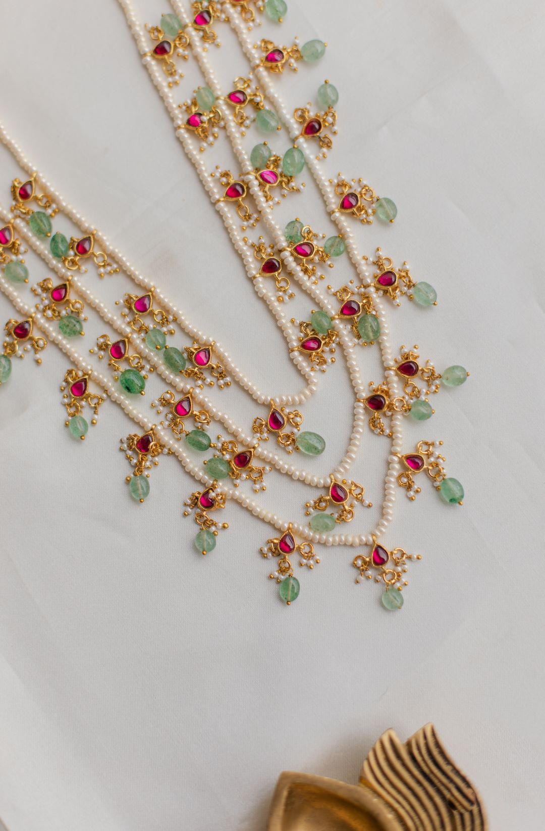 3 layered Pearl Satlada without Pendant