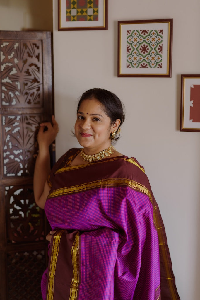 Gold Finish Traditional Mango motifs Necklace with stud-1B