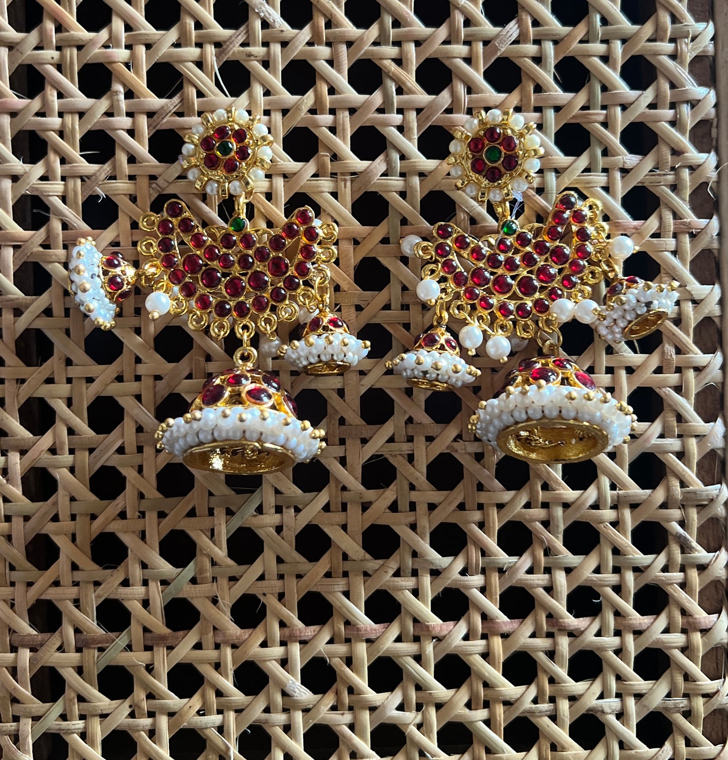 Kemp Half moon chandlier jhumka stud- #18