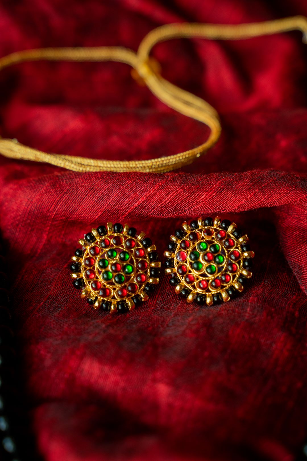 Kemp - 2 layered black beads with kerala type