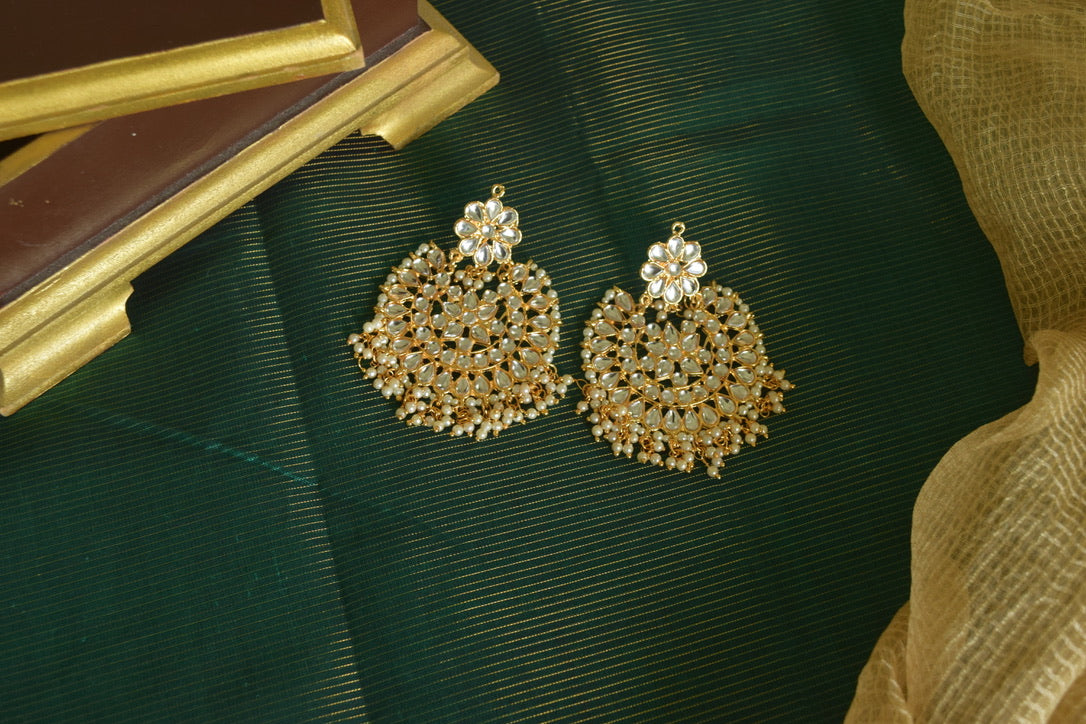 Gold Finish layered chandbali - Model 5