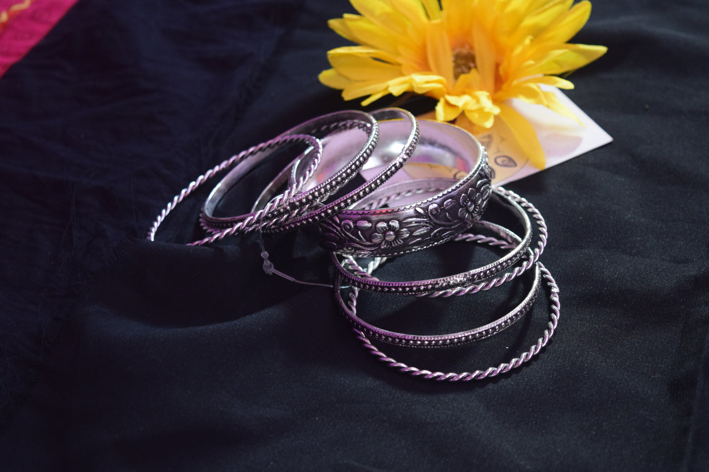 German Silver Set Bangles - Model 1(Full Set)