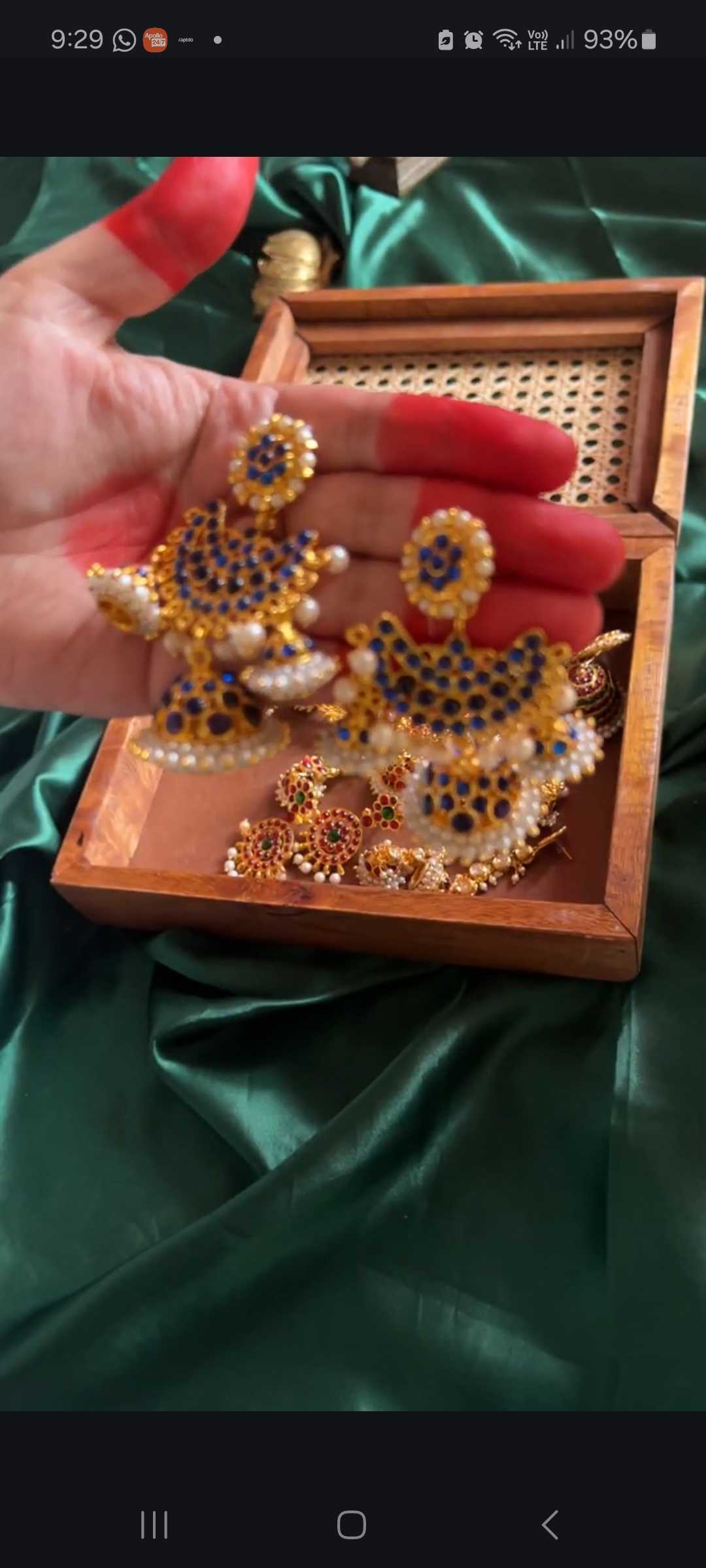 Kemp Half moon chandlier jhumka stud- #17