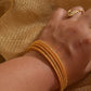 Gold Finish  AD Bangles- White (Set of 4)