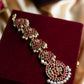 Semi Precious Kemp Tikka -  Round & Peacock - Red, White & Green