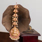 Gold Finish Nagasu Tikka mango motifs model with Lakshmi Carving Nagasu -Ruby