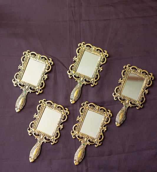 Handcrfted Brass Mirror (Set of 5)