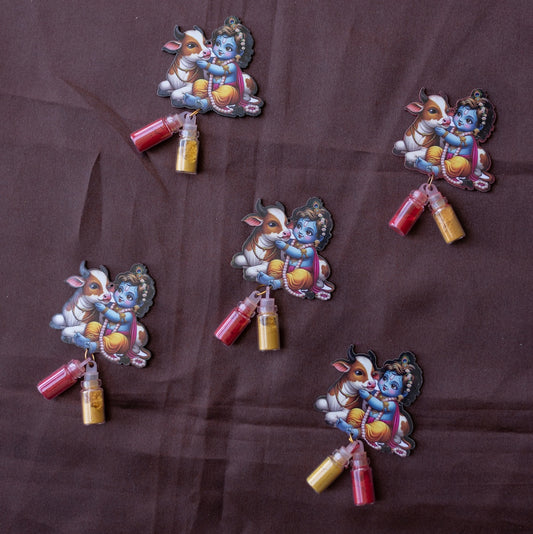MDF Manjal Kumkum - Krishnar (Set of 5)