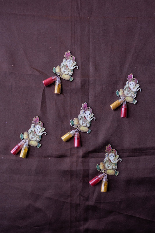 MDF Manjal Kumkum - Ganesha (Set of 5)
