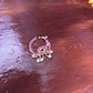Gold finish AD  medium size Nath - Peacock Model 2 with pearl hangings