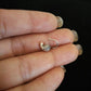 Silver Finish small size mango motifs carved nose pin - Clip On