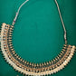 Gold Finish Small Lakshmi coin Necklace  with Stud#19