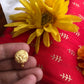 Gold finish nose pin  durga maatha in round carving - Clip On