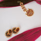 Semi Precious Kemp Tikka -  Twin Mango with pirai Pendant