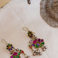 Gold Finish Peacock Earrings- 8