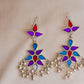 Silver finish Grape Bunch earrings- 11
