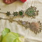 Silver Finish chakra jumbo earrings-15(B)