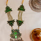 Silver finish Layered Mango Lotus motifs Afghan Necklace- #1A