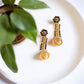 Gold finish-long flower jhumka -01(B)