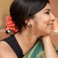 Gold finish-long flower jhumka -1 (A)