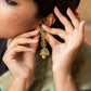 Gold finish-long flower jhumka -01(C)