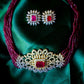 Gold Finish Multi Layer Seed Bead Crystal   Necklace -Model #4