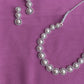 Silver Finish AD & Pearl necklace