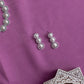 Silver Finish AD & Pearl necklace