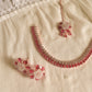 Rose Gold Finish AD Flower  Necklace #23