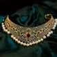 Gold Finish Flower Bridal Necklace  #25