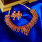 Gold Matte Finish Ruby - Grape Bunch Necklace  #28